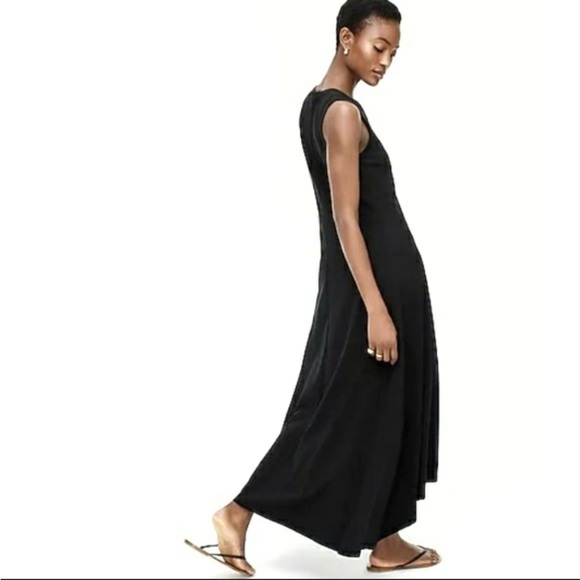 NWT J. Crew High Low Maxi Dress in Black. Sold out online! - Picture 2 of 10